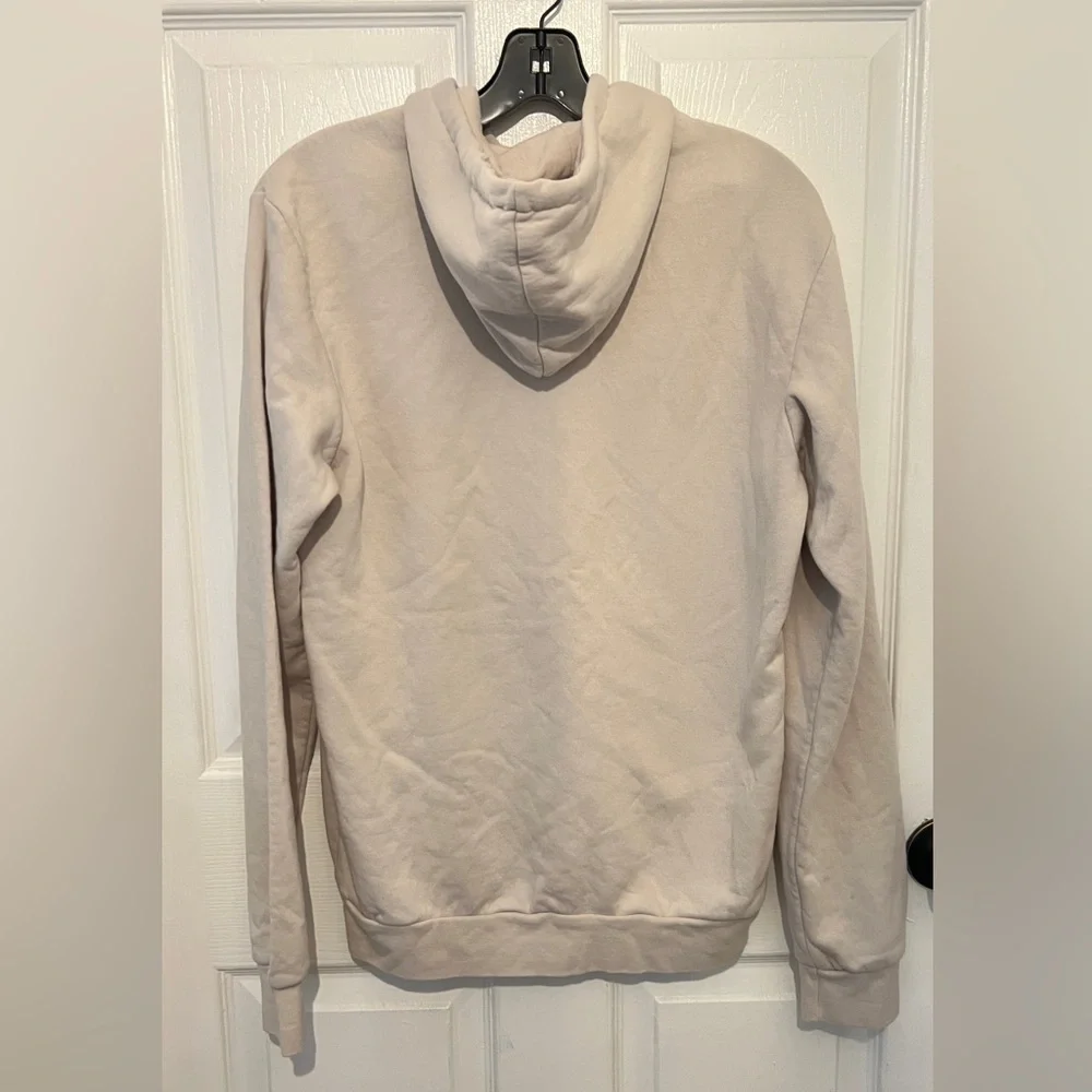 ADIDAS Beige Men's Essentials Feelcozy Fleece Pullover Hoodie Size S